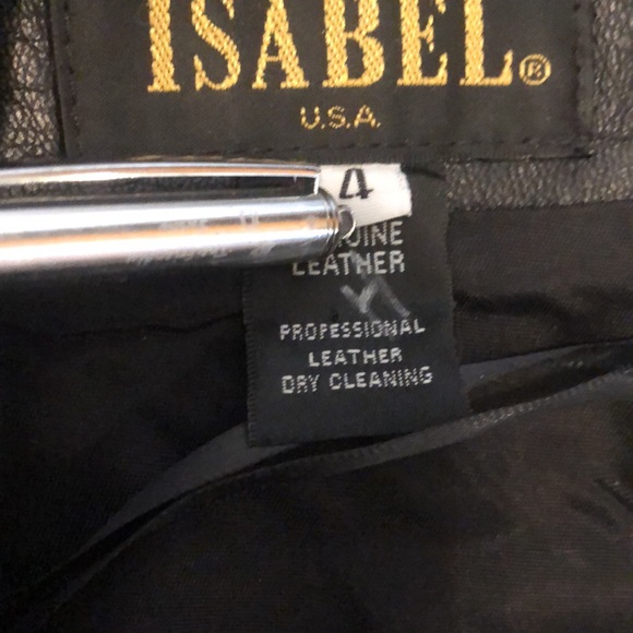 ISABEL U.S.A 💯% black color Leather, women’s Pants fully lined size 4” - Picture 7 of 16